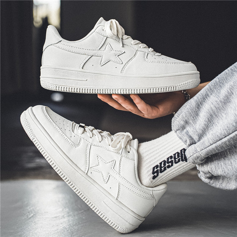 Men's Chunky Sole White Trainers | Casual Fashion Shoes