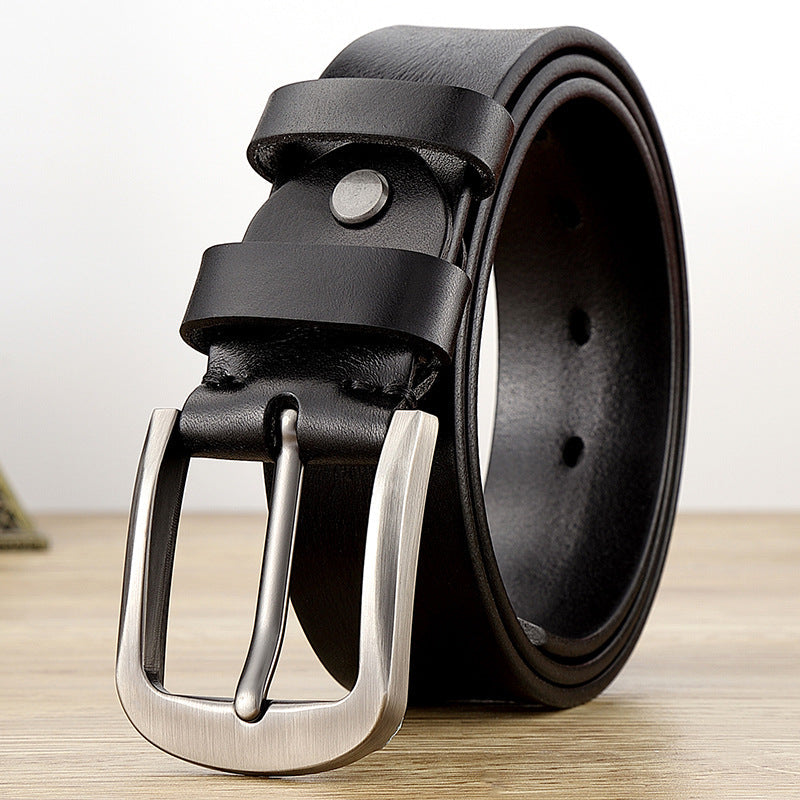Men's Cowhide Leather Belt | Classic Dress Belt