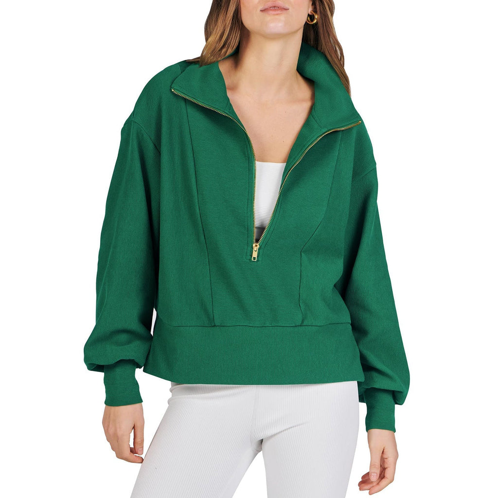 Women's Half-Zip Long Sleeve Sweatshirt | Pullover