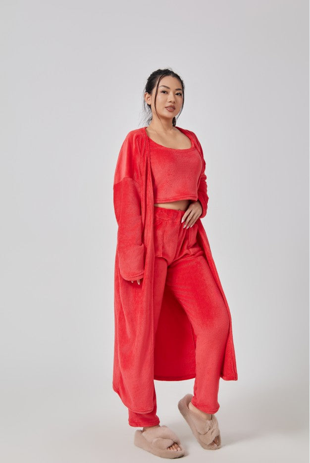 Women's 3-Piece Loungewear Set | Cosy Winter Pyjama Outfit