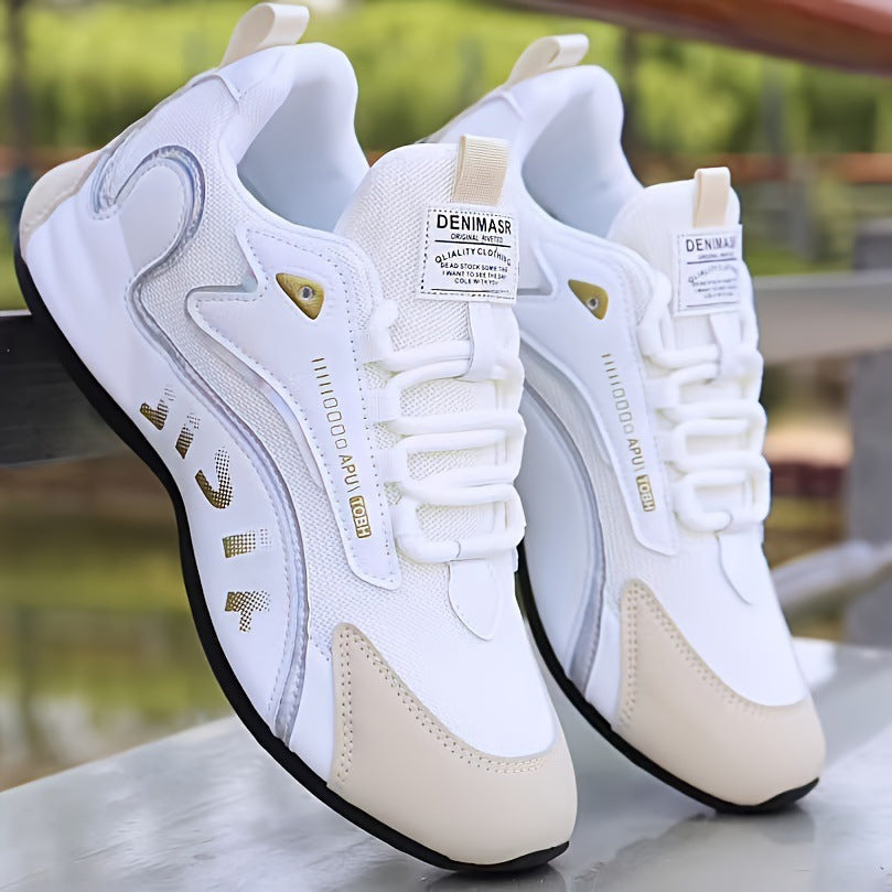 Men's Colour-Block Trainers | Breathable Dad-Style Running Shoes