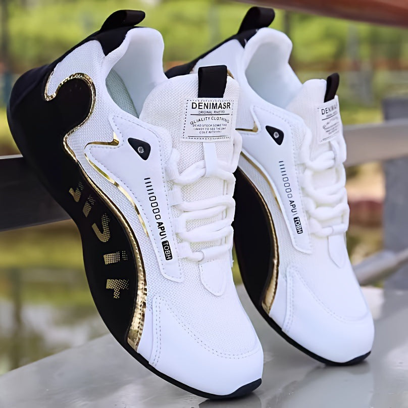 Men's Colour-Block Trainers | Breathable Dad-Style Running Shoes