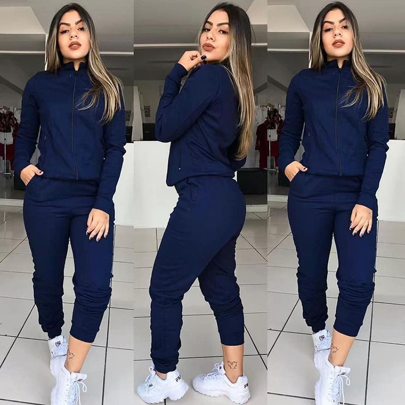Women's Long Sleeve Fitness Set | 2-Piece Top & Leggings