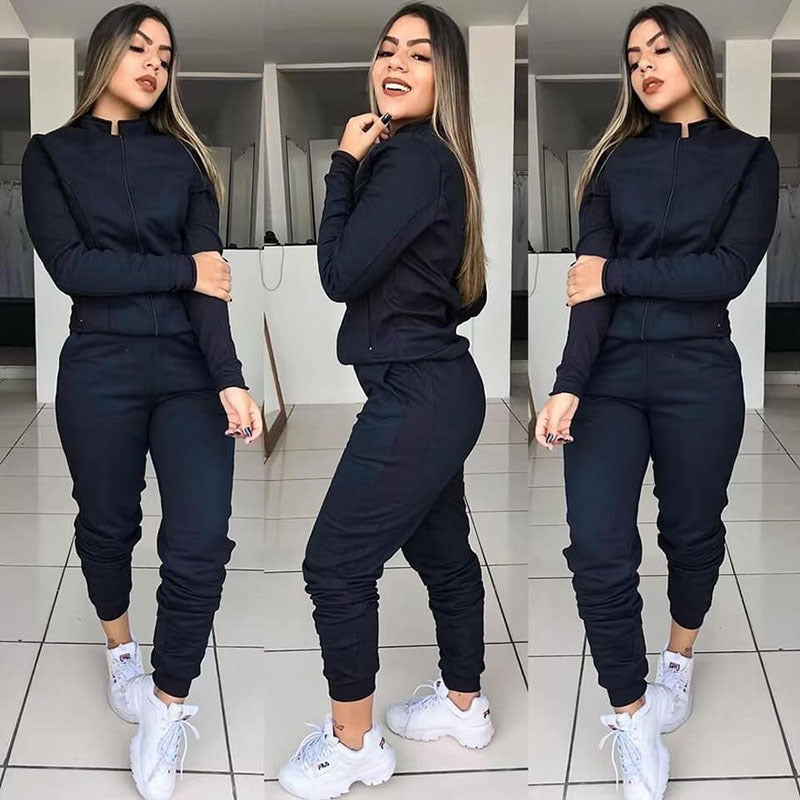 Women's Long Sleeve Fitness Set | 2-Piece Top & Leggings