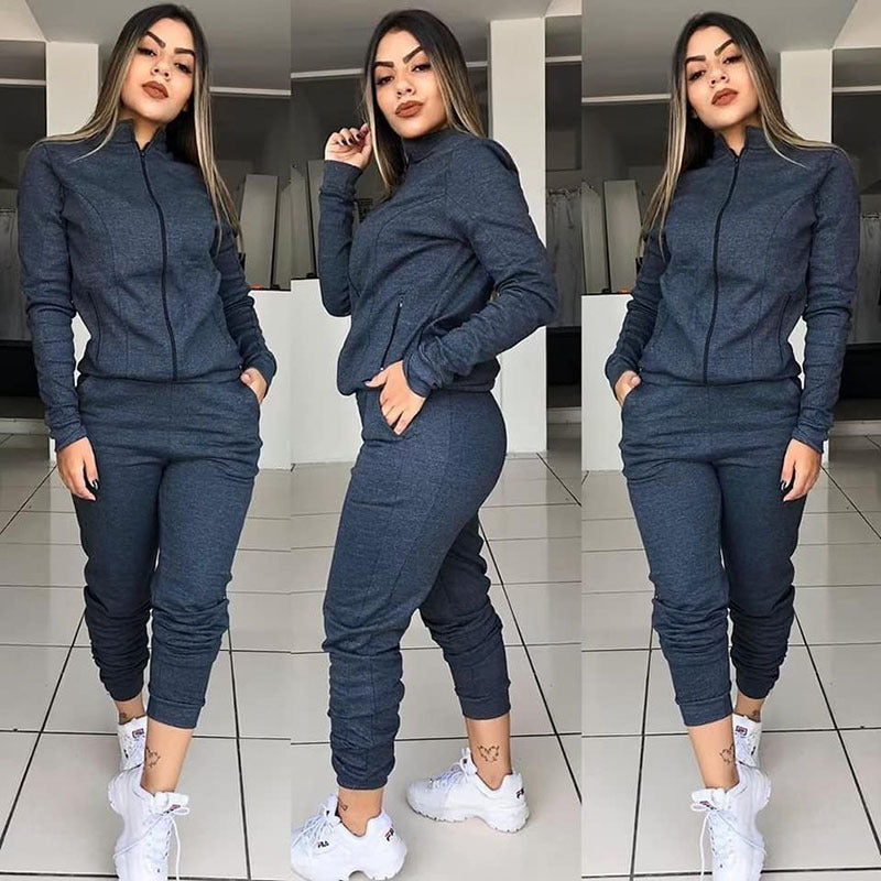 Women's Long Sleeve Fitness Set | 2-Piece Top & Leggings