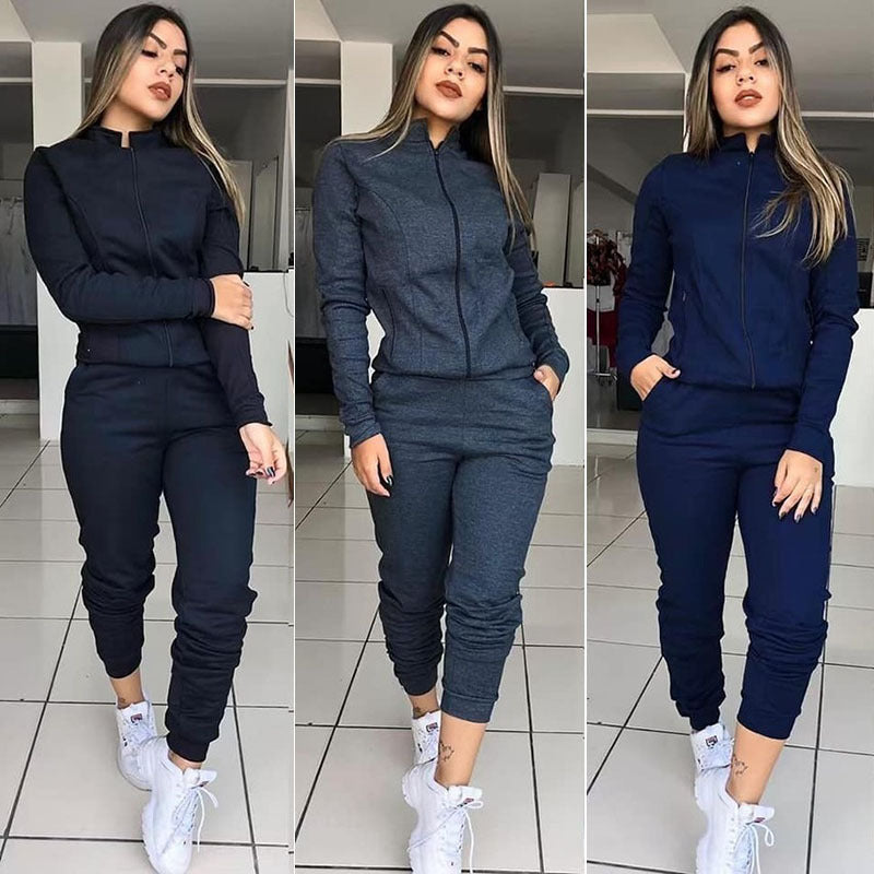 Women's Long Sleeve Fitness Set | 2-Piece Top & Leggings