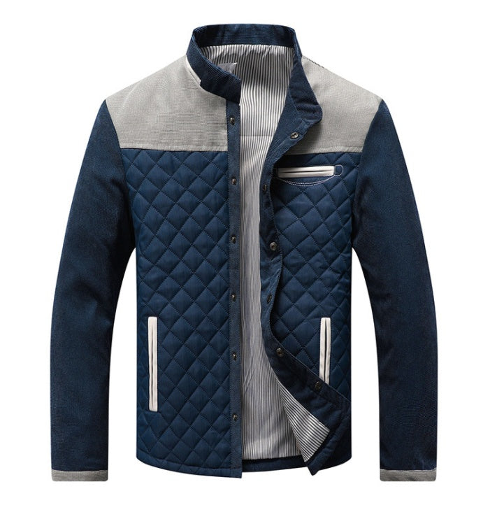 Men's Slim-Fit Patchwork Jacket | Spring Autumn Sportswear Coat