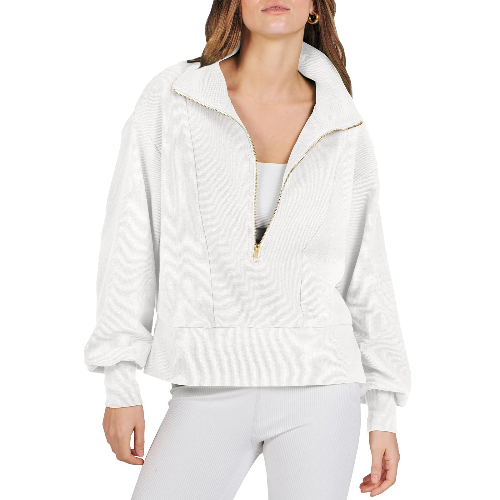 Women's Half-Zip Long Sleeve Sweatshirt | Pullover