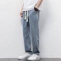 Men's Wide-Leg Jeans | Drawstring Elastic Waist Trousers