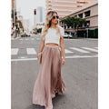 Women's High-Waist Maxi Skirt | Casual Long Skirt