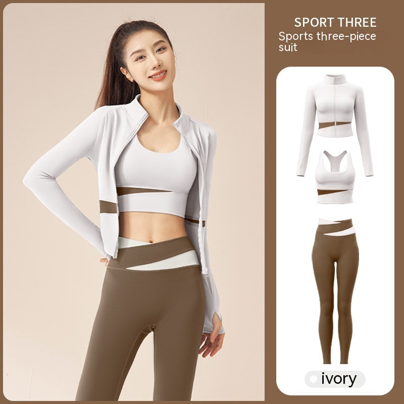 Women's Workout Set | Sports Bra, Jacket & Leggings