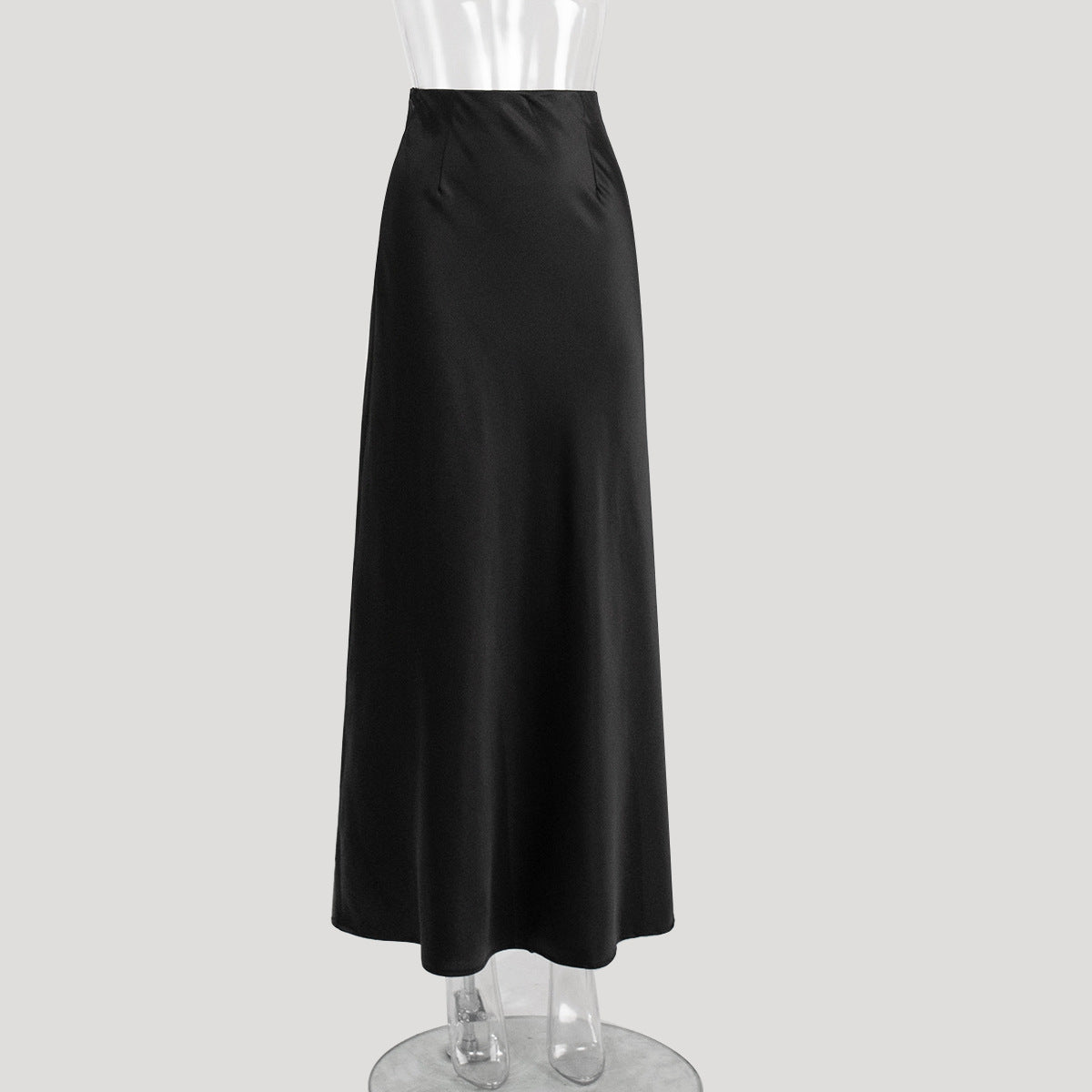 Long Satin Fishtail Skirt