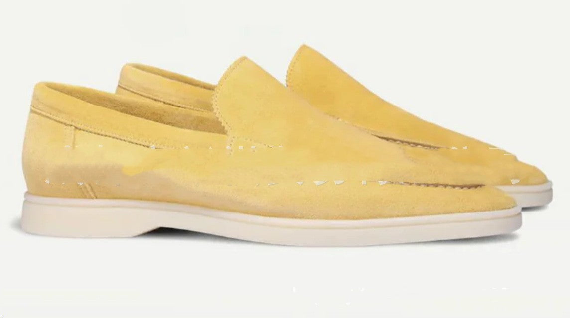 Men's Suede Slip-On Loafers | Matte Casual Shoes