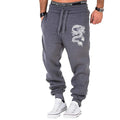 Men's Dragon Print Joggers | Streetwear Trousers