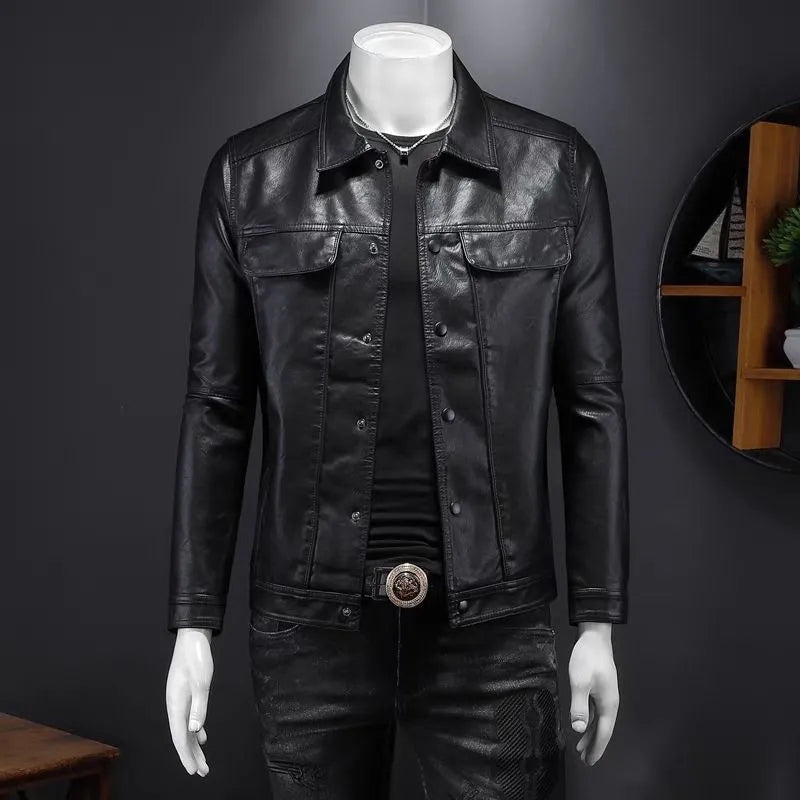 Men's Leather Utility Jacket | Classic Outerwear
