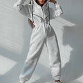Women's Zip-Up Tracksuit Set | Casual 2-Piece Hoodie Outfit