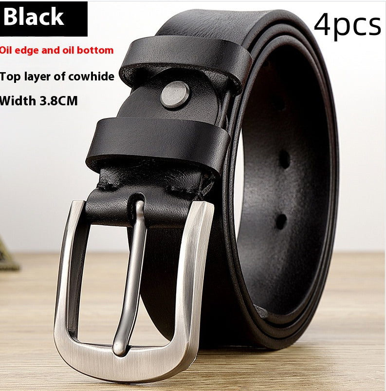 Men's Cowhide Leather Belt | Classic Dress Belt