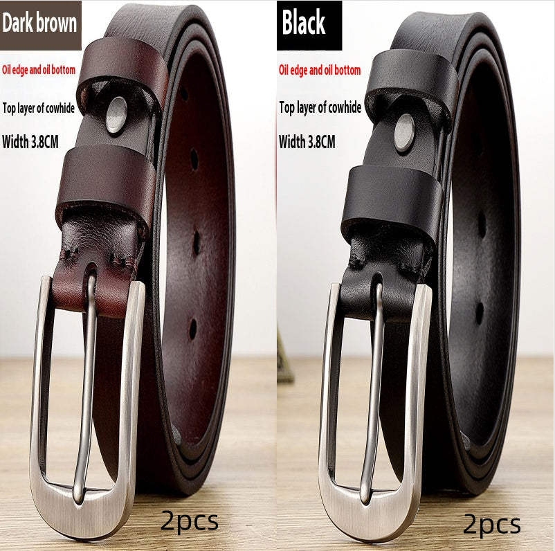 Men's Cowhide Leather Belt | Classic Dress Belt