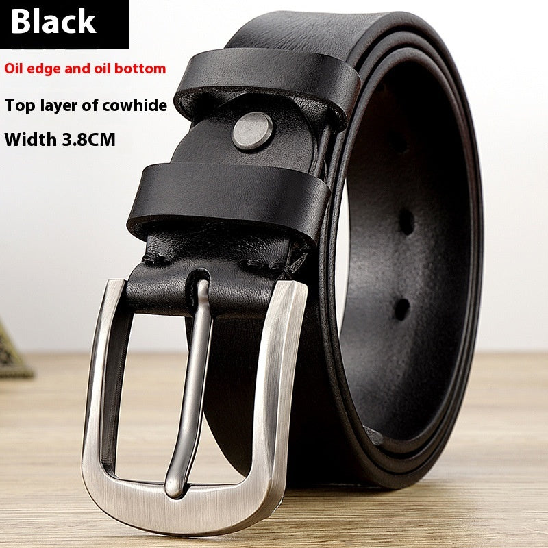 Men's Cowhide Leather Belt | Classic Dress Belt