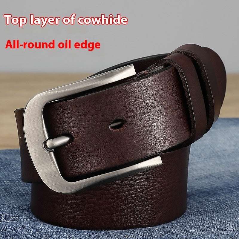 Men's Cowhide Leather Belt | Classic Dress Belt