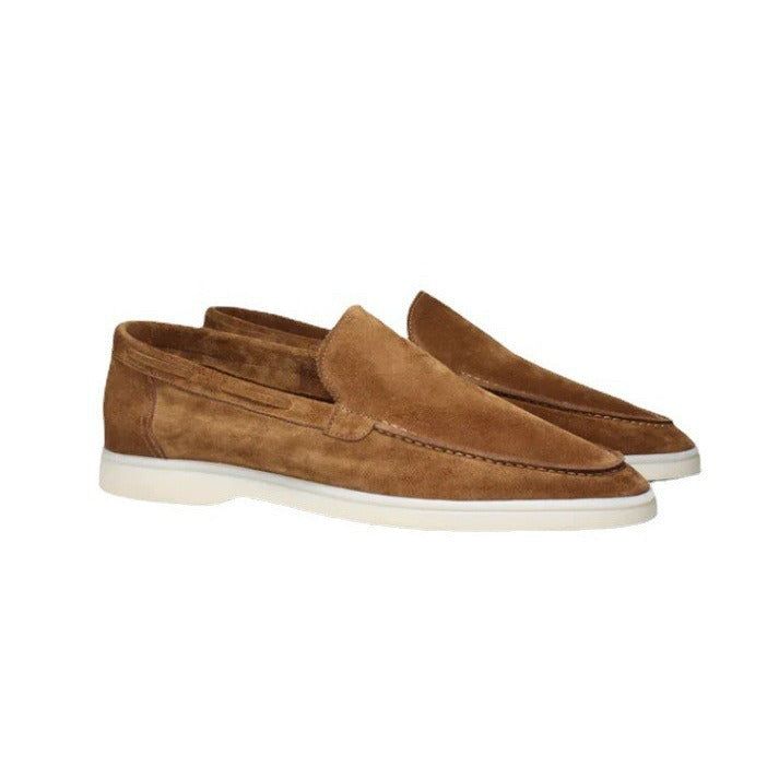 Men's Suede Slip-On Loafers | Matte Casual Shoes