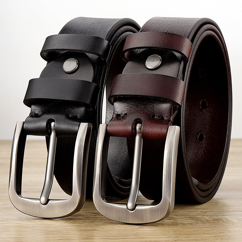 Men's Cowhide Leather Belt | Classic Dress Belt