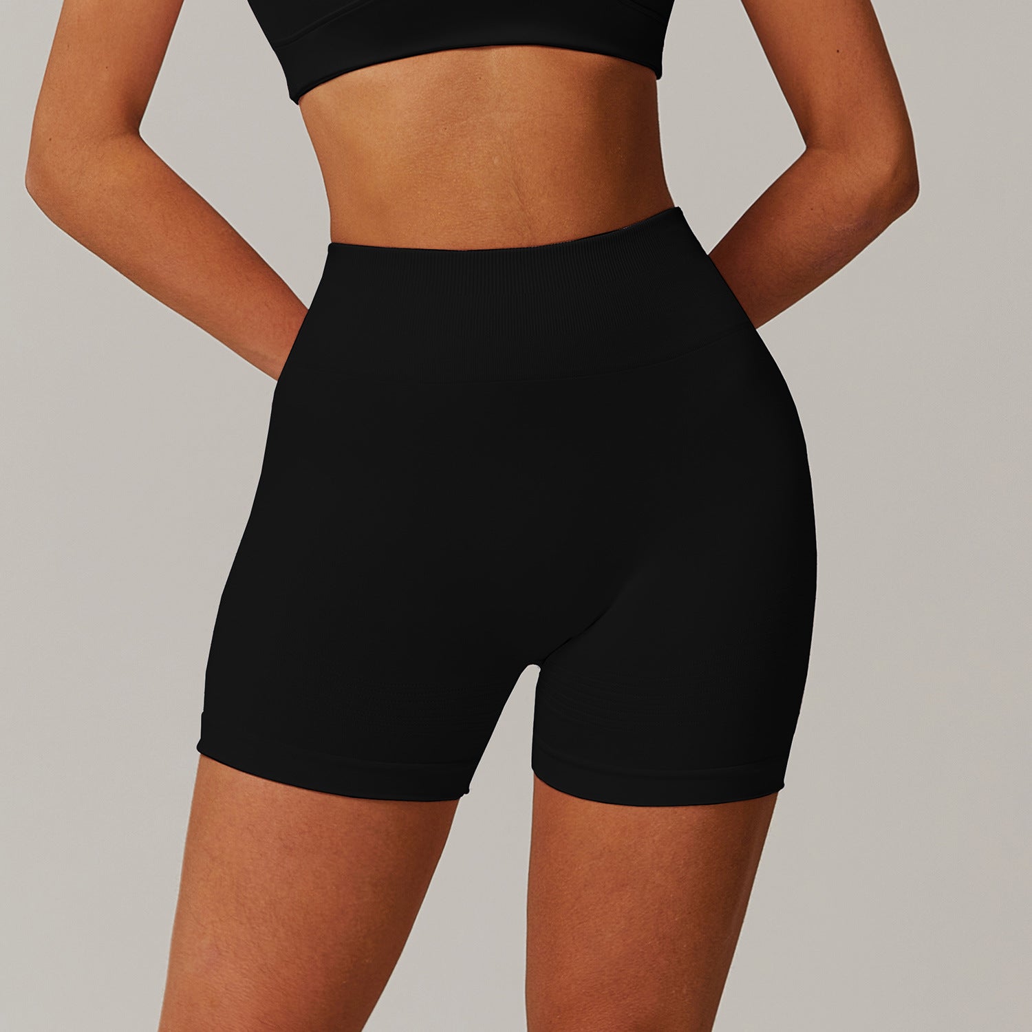 Seamless High-Waist Yoga Shorts | Fitness & Running Shorts