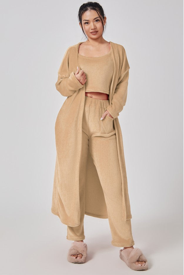 Women's 3-Piece Loungewear Set | Cosy Winter Pyjama Outfit