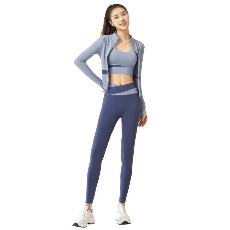 Women's Workout Set | Sports Bra, Jacket & Leggings