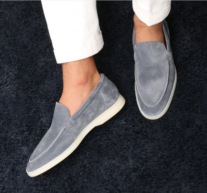 Men's Suede Slip-On Loafers | Matte Casual Shoes