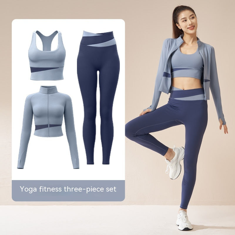 Women's Workout Set | Sports Bra, Jacket & Leggings