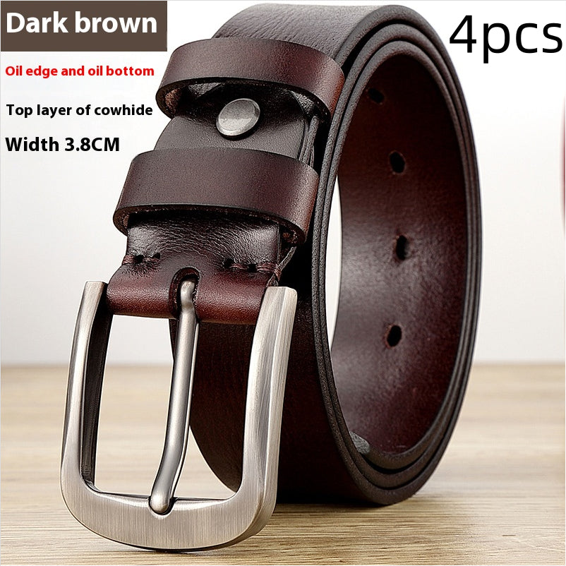 Men's Cowhide Leather Belt | Classic Dress Belt