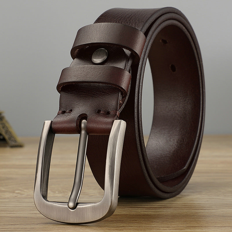Men's Cowhide Leather Belt | Classic Dress Belt
