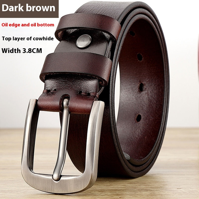 Men's Cowhide Leather Belt | Classic Dress Belt